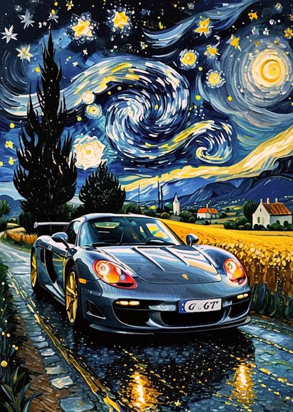 De donkerzilveren Porsche Carrera GT Sterrennacht van MIROKKU
