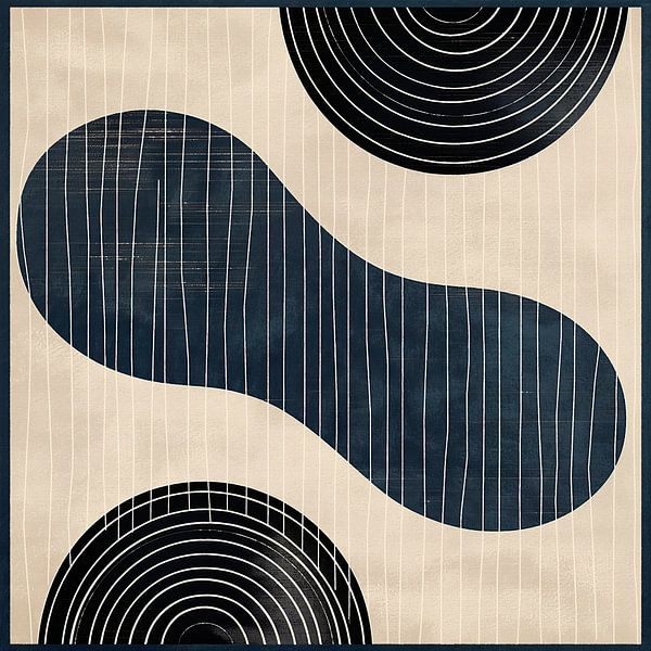 Contrast of Waves and Lines by Whale & Sons