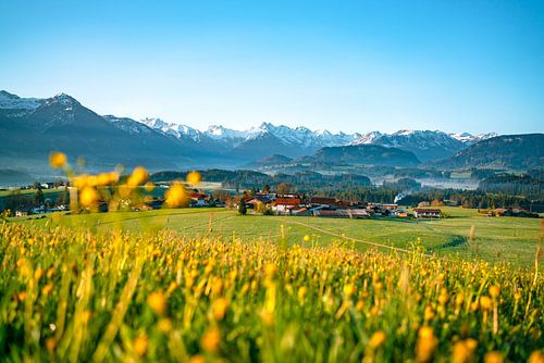 Voorjaarsuitzicht op de Allgäu
