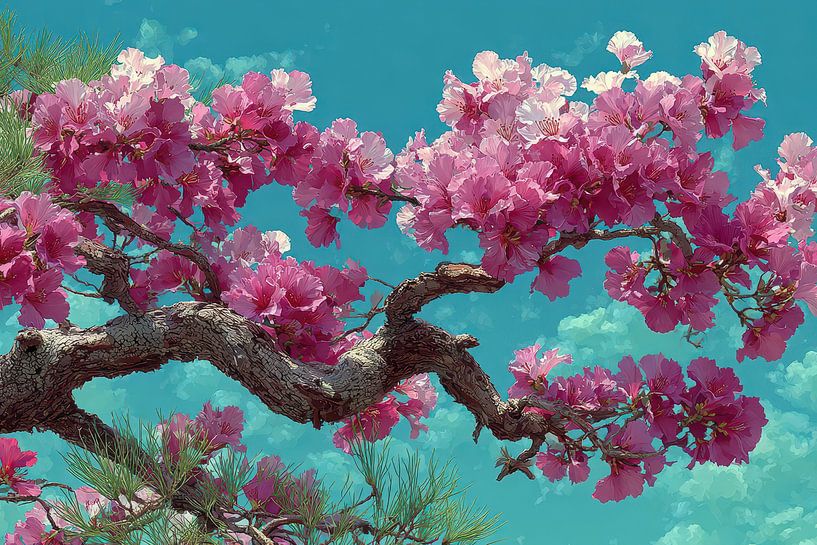 painting japan blossom sakura by Egon Zitter