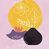 Blume und Blätter in einer Vase von Tanja Udelhofen
