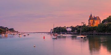 Panorama and sunset at Pornic castle, Loire-Atlantique, France