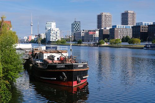 Spreeschiff und Skyline Berlin