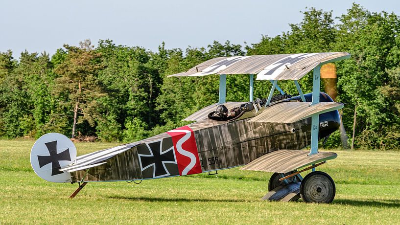 Replica van een Fokker DR.1 driedekker. van Jaap van den Berg