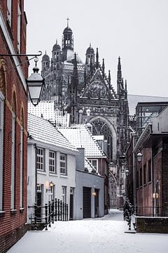 Sint-Janskathedraal, In den Boerenmouw - winter in Den Bosch van Angelique van Esch