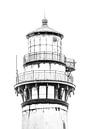 Pigeon Point Lighthouse, Californië in zwart-wit van Dirk Jan Kralt thumbnail