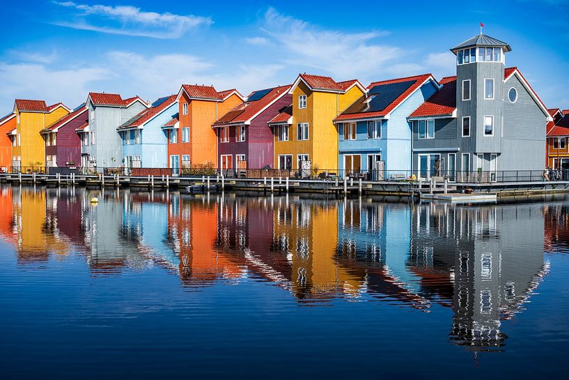 Colourful cottages Reitdiephaven by Dennis Venema