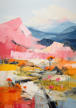 Abstraktes Gemälde Kunstdruck Modern Bunt
