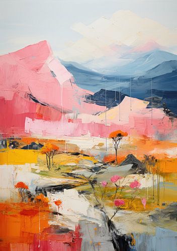 Abstract Painting Art Print Modern Colourful