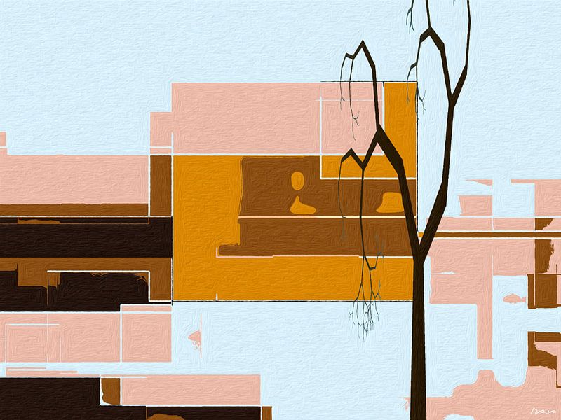 Balkon zicht. (City-Art) van SydWyn Art