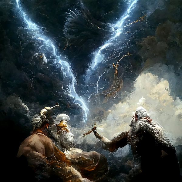 DIGITAL ART mythology zeus by rinda ratuliu