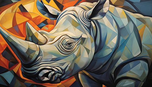 Abstracte neushoorn panorama