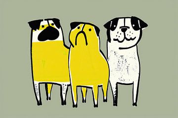Yellow Buddy Trio van Modern Collection