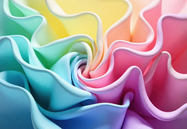Surface texturée aux motifs tourbillonnants aux couleurs pastel sur Markus Gann