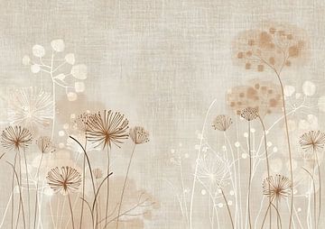 Autumn Flowers Painting | Seeds of Serenity Dance by Modern Collection