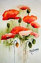 Rode Papavers van Rita Tielemans Kunst thumbnail