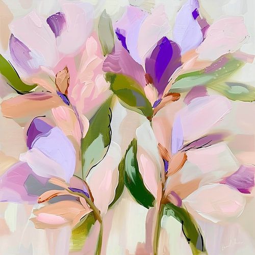 Des fleurs colorées dans l'harmonie du printemps