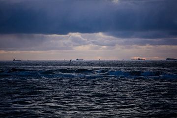Gewitterwolken über der Nordsee von Alexander Schram (Sander)