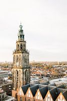 Skyline Martinitoren Groningen Stad | Uitzicht Groningen Centrum | Zonsondergang Martinitoren