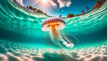 Jellyfish in the sea