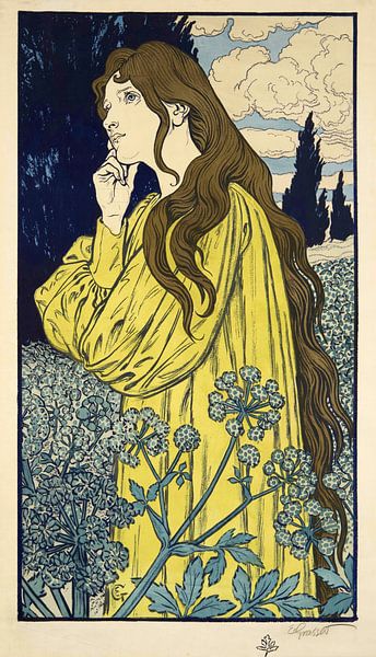Miditation, Eugene Grasset, 1897 von Atelier Liesjes
