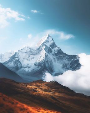 Majestueus uitzicht op de Everest van fernlichtsicht