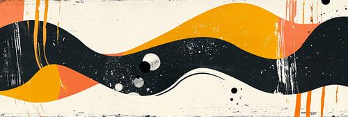 Retro vintage simpele abstracte panorama