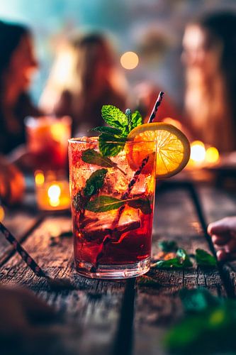 Soirée cocktail rafraîchissante entre amis