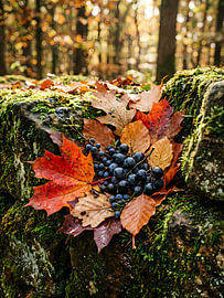 Herbstblätter und Beeren von haroulita
