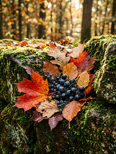 Feuilles d'automne et baies