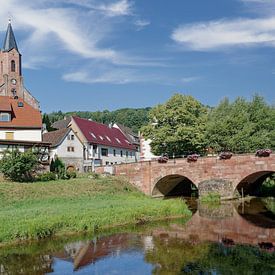 Graefendorf,Schondra River,Spessart,Germany by Peter Eckert