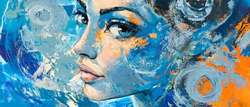 L'ivresse des couleurs - Portrait d'une âme Miracle bleu - Artiste sur Poster Art Shop