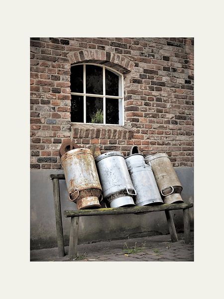 Milk canisters. Photographed at open-air museum in Brabant by @Unique