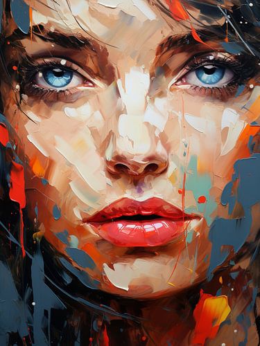 Modernes abstraktes Porträt