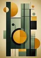 Bauhaus Poster Vert Jaune