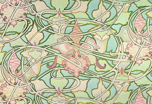 Alphonse Marie Mucha,Behangontwerp