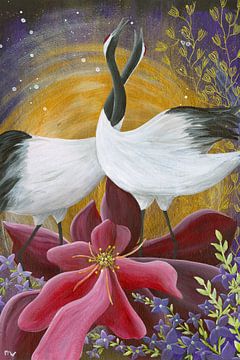 Crane Love van Art Studio Marjo Vliek