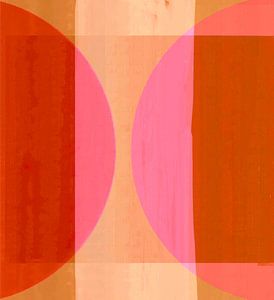 Abstrakte Bauhaus Formen Pfirsich Pink