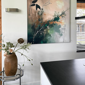 Kundenfoto: Abstrakte Naturmalerei | Silent Forest Echo von Kunst Laune, als ArtFrame