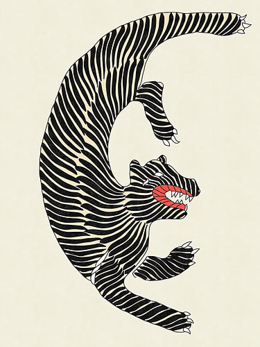 Halbmond-gestreifter Drache