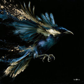 Vögelchen in Ölfarbe von Gelissen Artworks