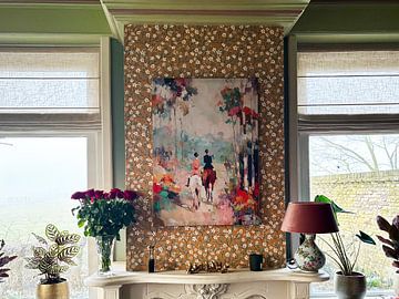 Klantfoto: Ruiters op een bospad