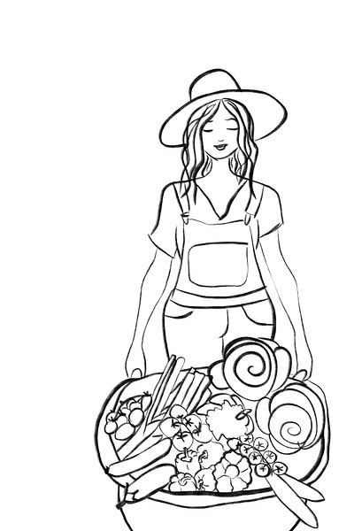 Vegetable garden lady by MishMash van Heukelom