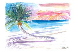 Lehnende Palme zum Entspannen auf Tortola Britische Jungferninseln von Markus Bleichner