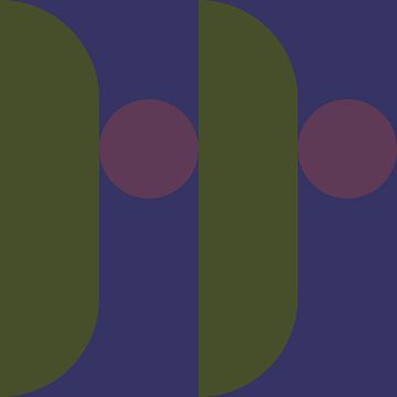 Abstracte geometrische kunst in retrostijl in blauw, groen paars