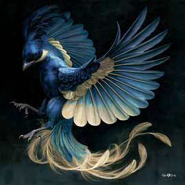 Vögelchen in Ölfarbe von Gelissen Artworks