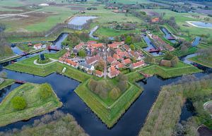 Landschap vanuit de lucht Bourtange vestingdorp van Marcel Kerdijk