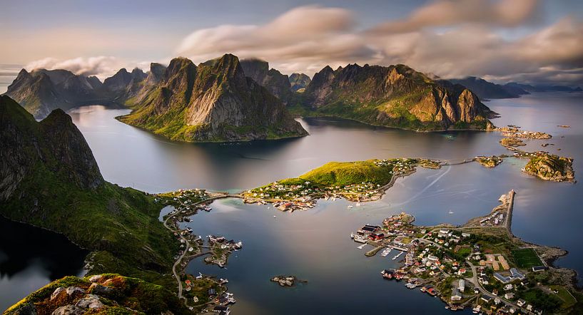 Reinefjorden panorama by Wojciech Kruczynski