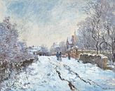 Schneelandschaft in Argenteuil, Claude Monet von Meisterhafte Meister Miniaturansicht