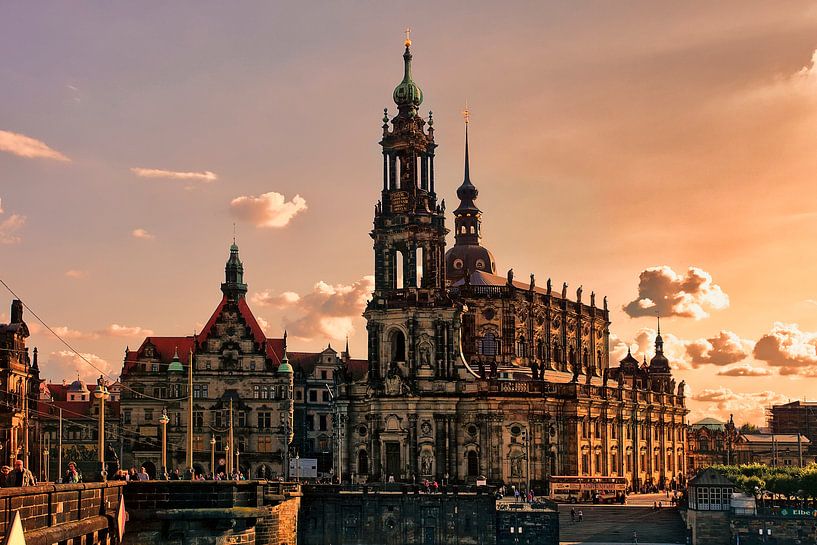 Dresden in the evening light by Dieter Ludorf